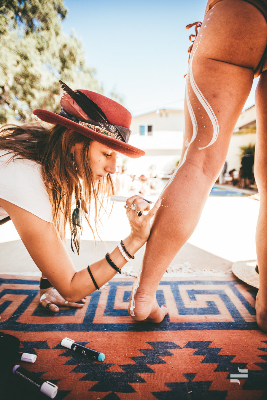 Tribal Markers live lettering