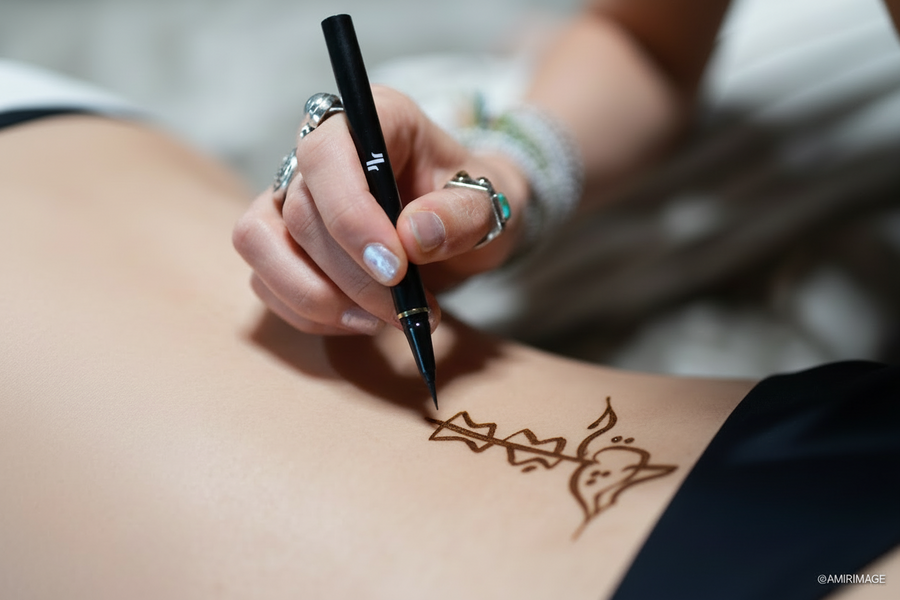 Tribal Markers live lettering